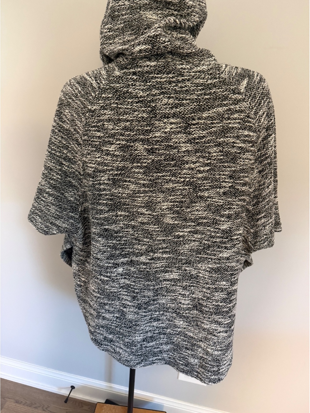 Anne Klein Sport Black and White Marled Zip-Up Hoodie - Picture 10 of 11